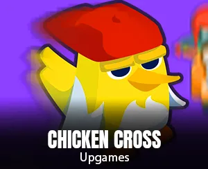 Game screen of Chicken Cross by Upgames